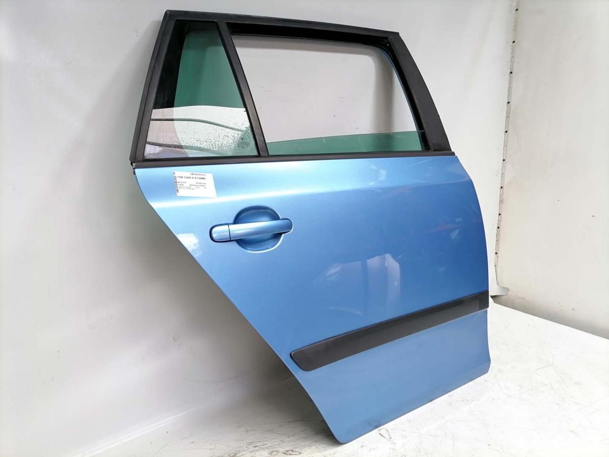 Skoda Fabia 2 5J original Tür hinten rechts LQ5X Hellblaumetallic Combi Bj.2014